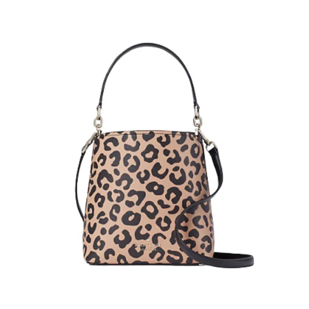 Kate Spade ♠️ Cheetah shoulder & crossbody bucket bag